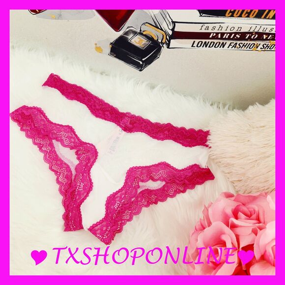 💗👙Victoria's Secret Tease Mesh Lace-Trim Cheeky Panty👙💗 - Picture 1 of 8